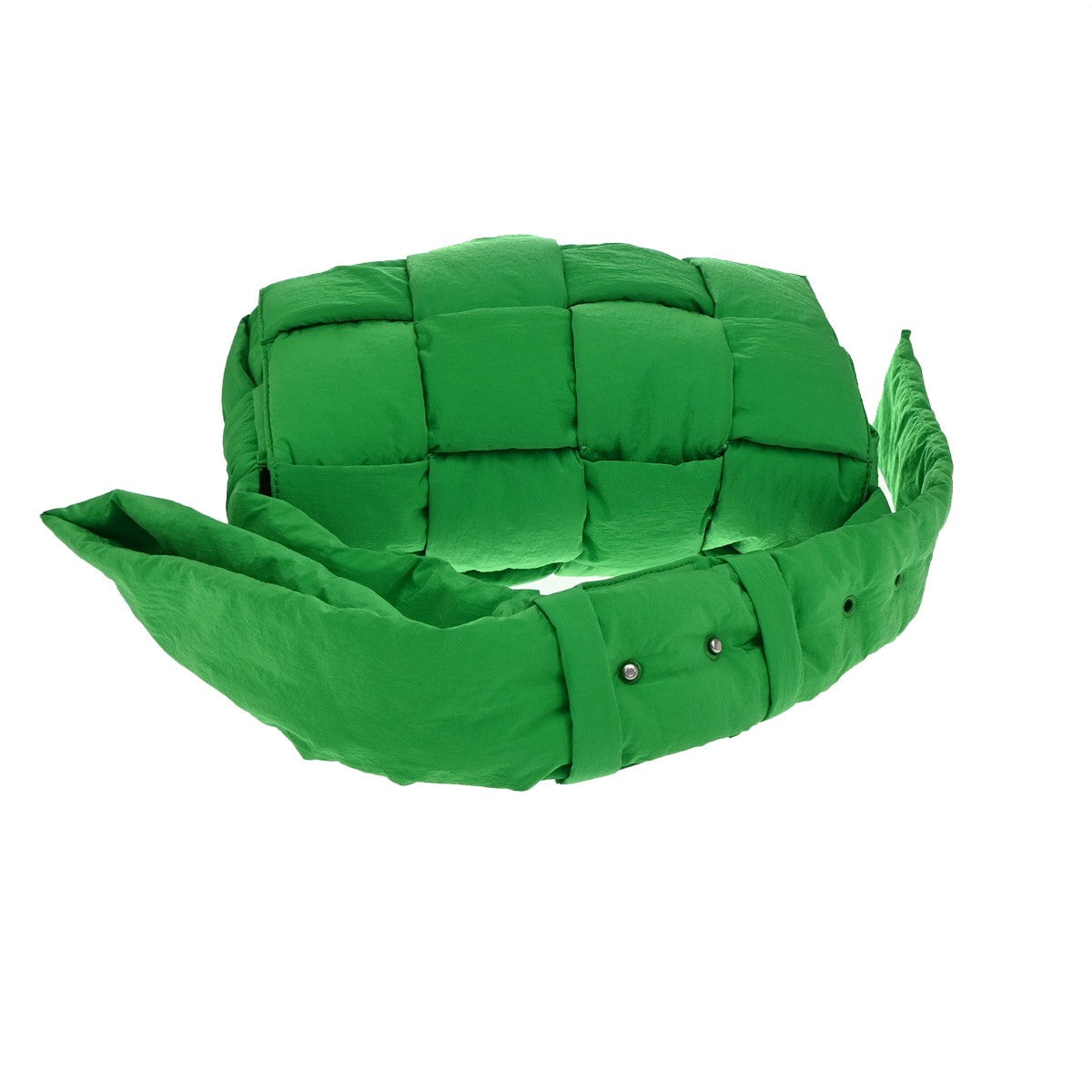 BOTTEGA VENETA Padded Tech Cassette Intrecciato Shoulder Bag Nylon Green 95RL282