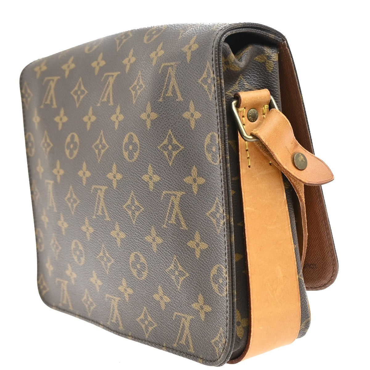 LOUIS VUITTON Cartouchiere GM Shoulder Bag Monogram Leather Brown M51252 32CA089