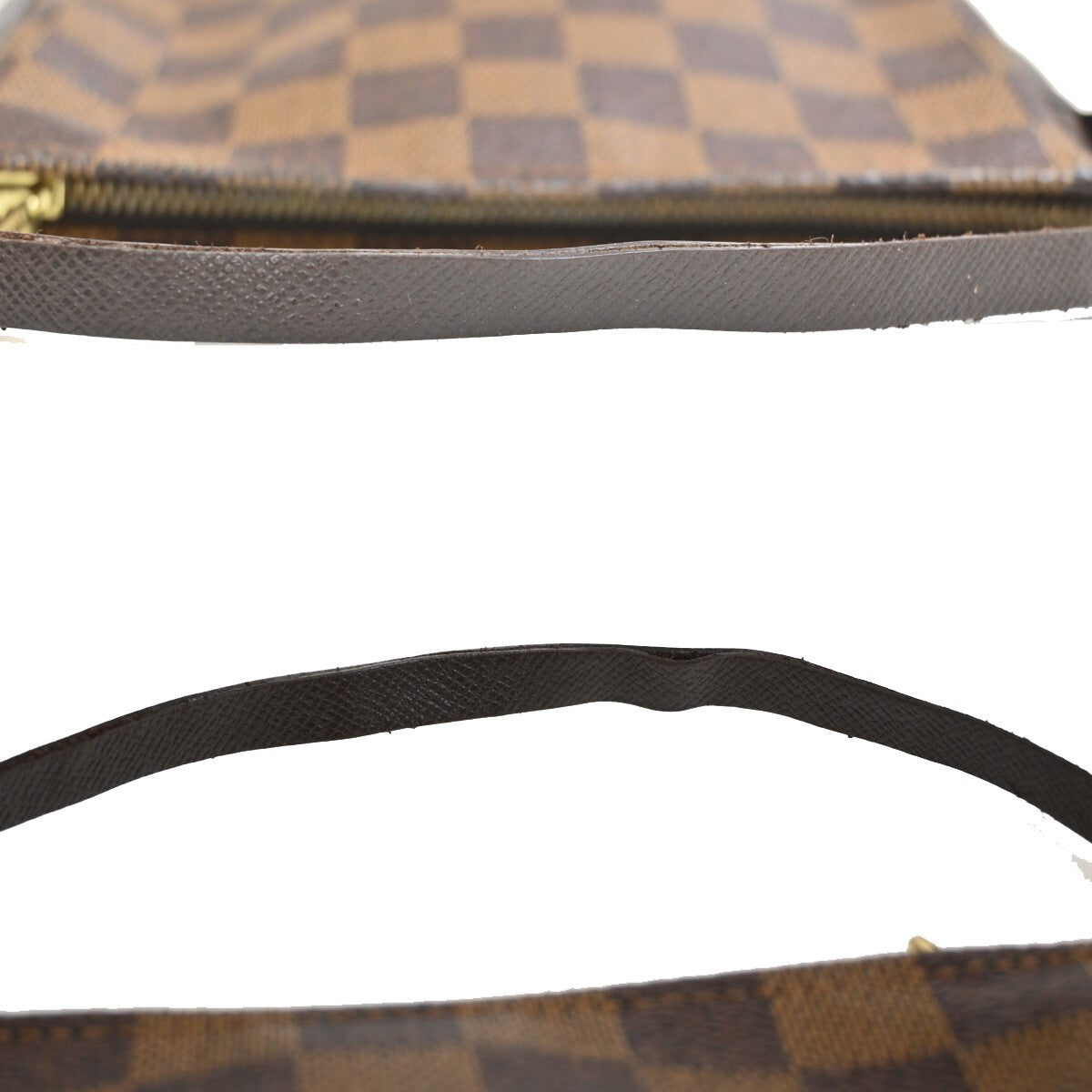 LOUIS VUITTON  Trousse Makeup Hand Bag Damier Ebene Leather Brown N51982 61FB538