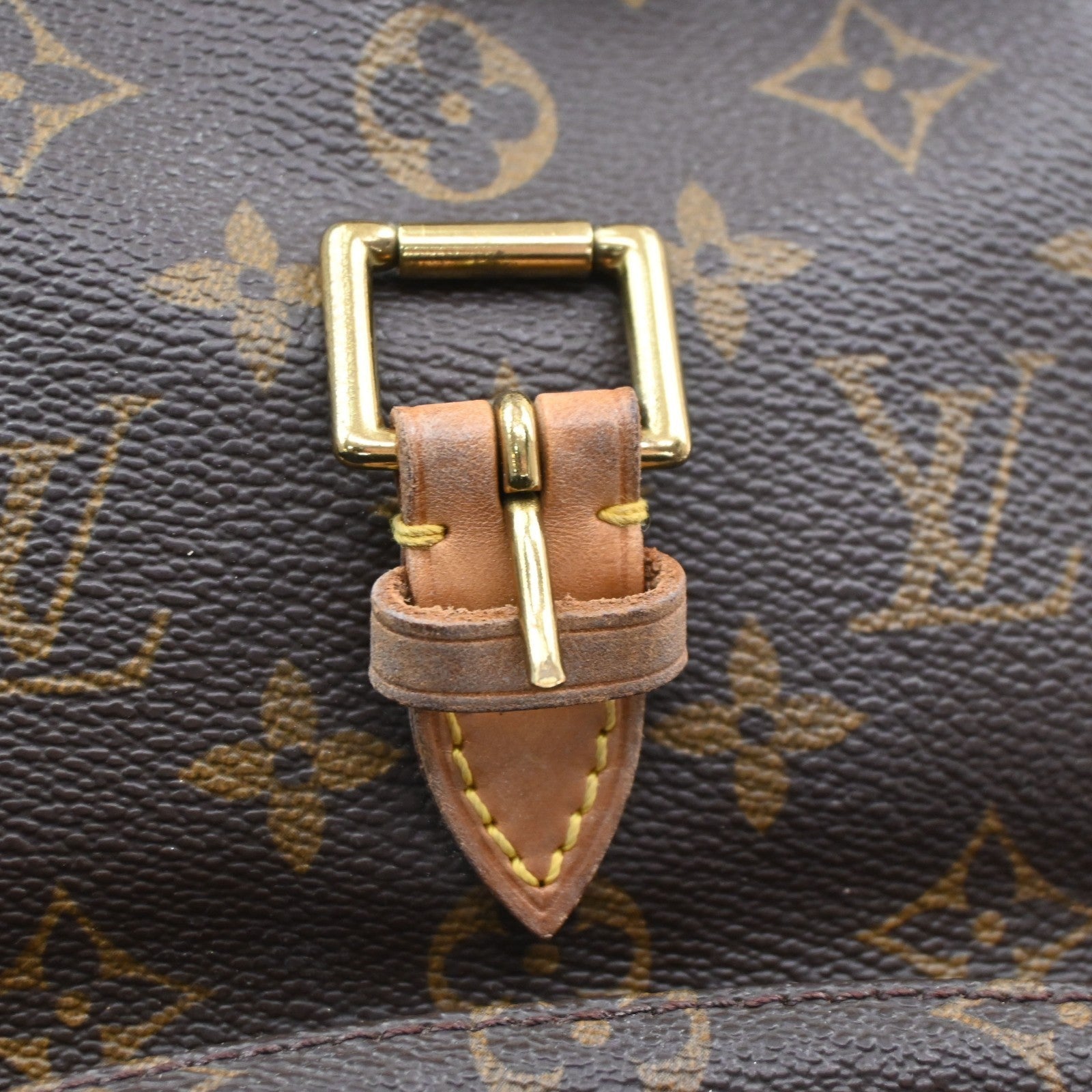 LOUIS VUITTON Montsouris MM Backpack Bag Monogram Leather Brown M51136 15KD141