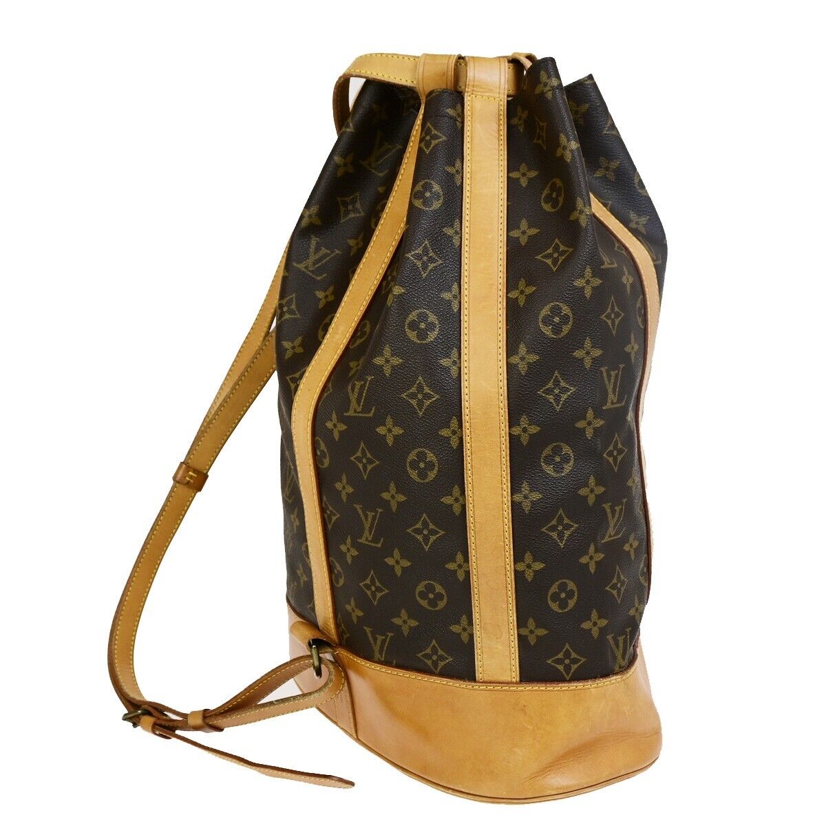 LOUIS VUITTON LV Randonnee GM Shoulder Bag Monogram Leather Brown M42244 85FB210