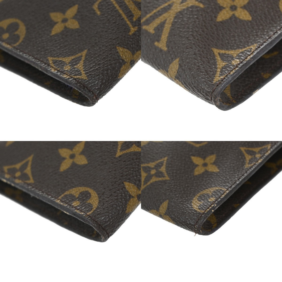 LOUIS VUITTON Logo BUCKET PM Pouch Bag Monogram Leather Brown France 60KP175