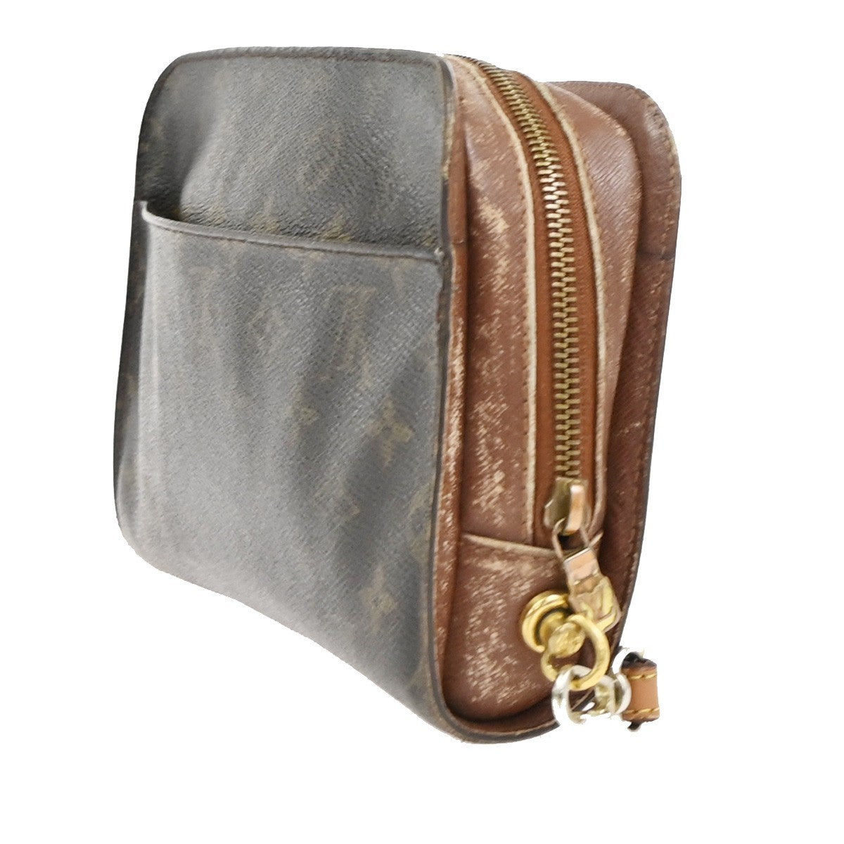 LOUIS VUITTON Orsay Clutch Hand Bag Monogram Leather Brown France M51790 08PA046