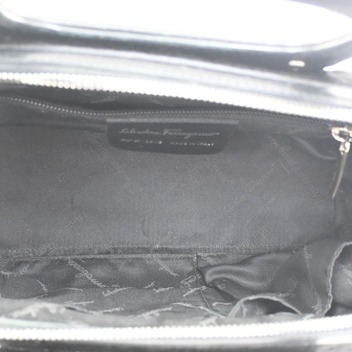 SALVATORE FERRAGAMO Logo 2WAY Shoulder Bag Fur Leather BK SHW Italy 05KC522
