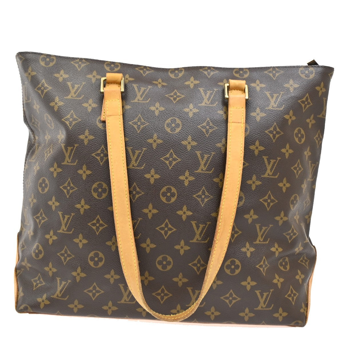LOUIS VUITTON Cabas Mezzo Shoulder Bag Monogram Leather Brown M51151 84DA180