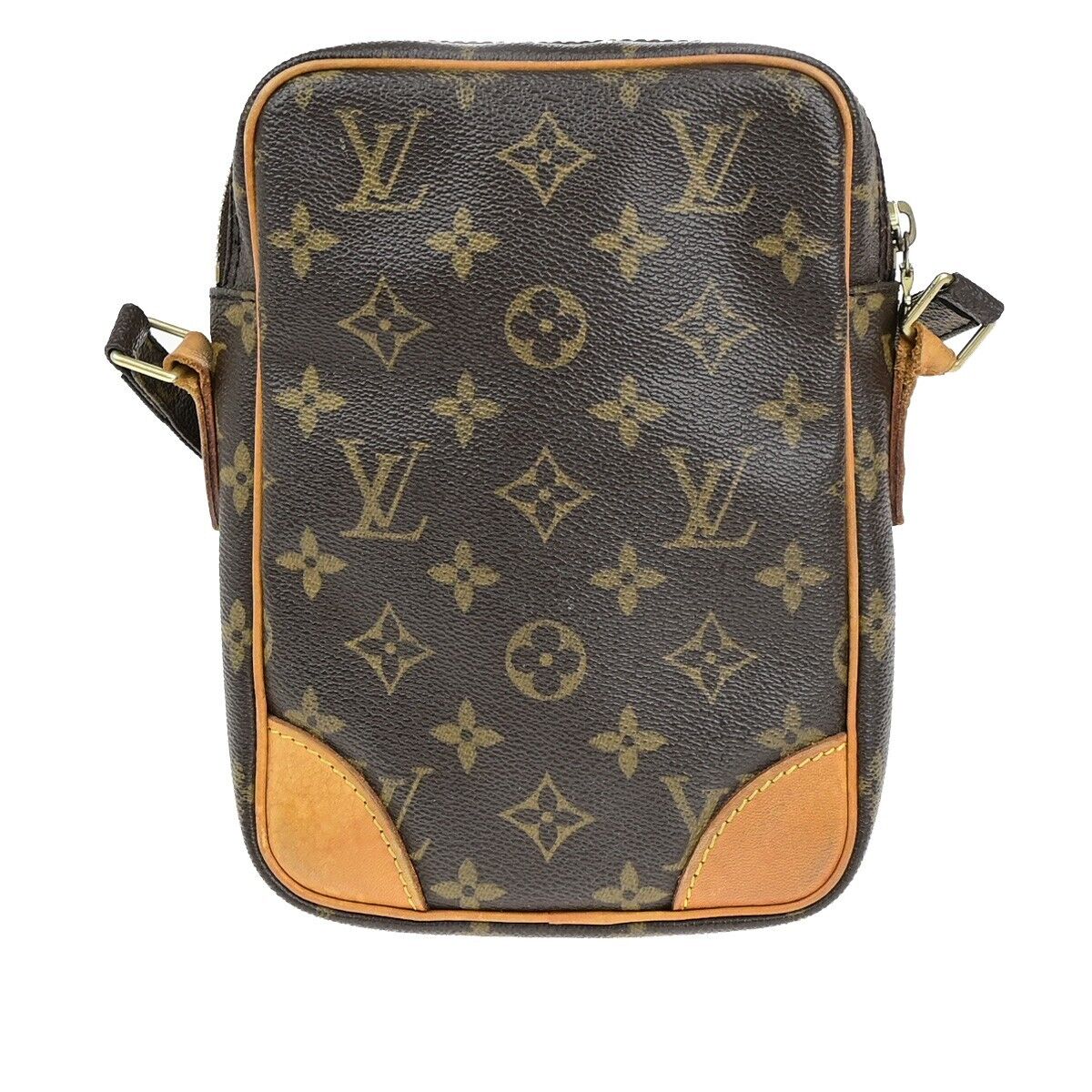 LOUIS VUITTON Danube Shoulder Bag Monogram Leather Brown France M45266 85EC525