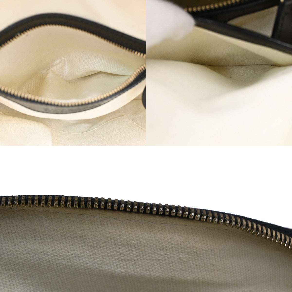 BURBERRY Logo Nova Check Pattern Hand Bag Leather Canvas Black Brown GHW 32TA663