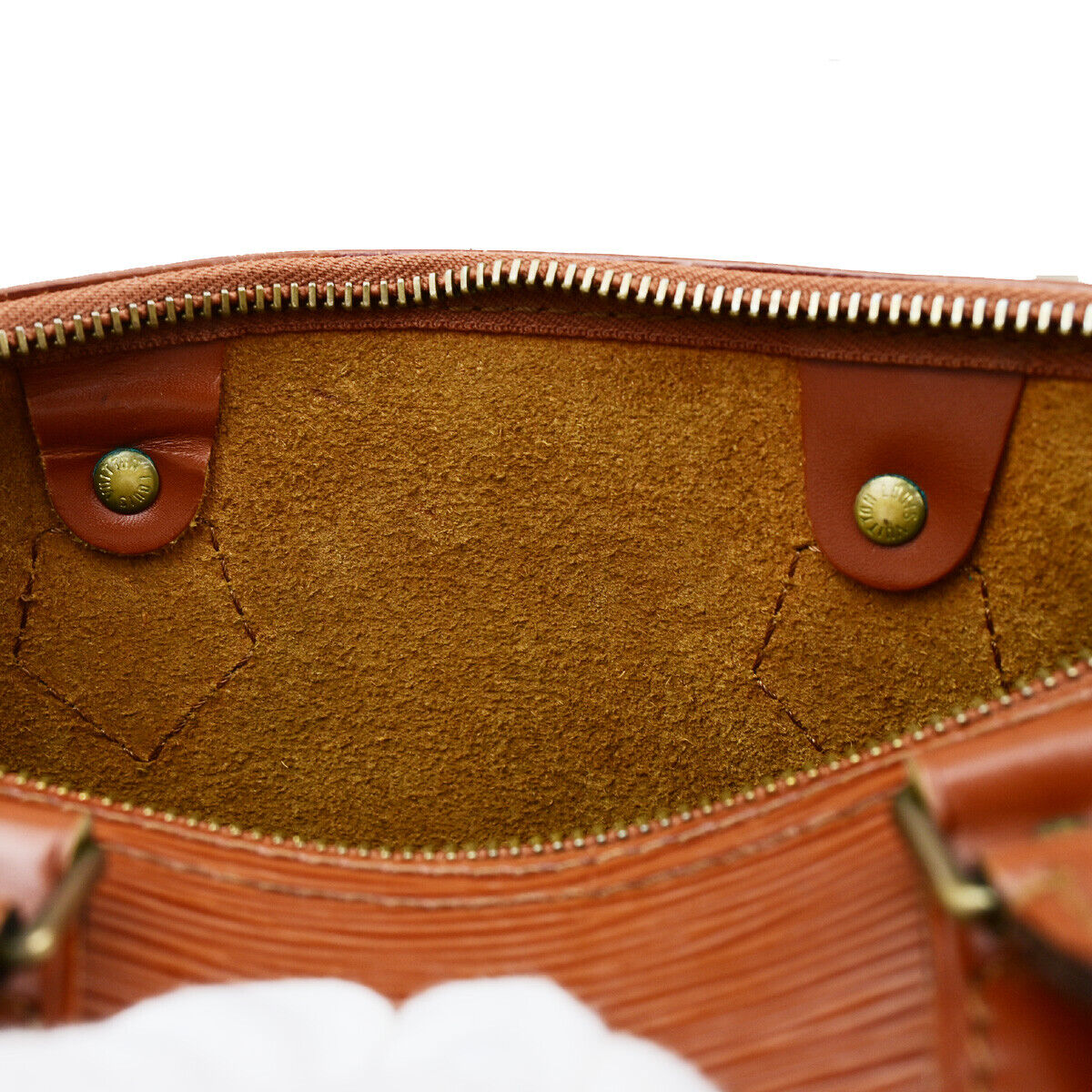 LOUIS VUITTON LV Logo Speedy 25 Travel Hand Bag Epi Leather Brown M43013 85SJ271