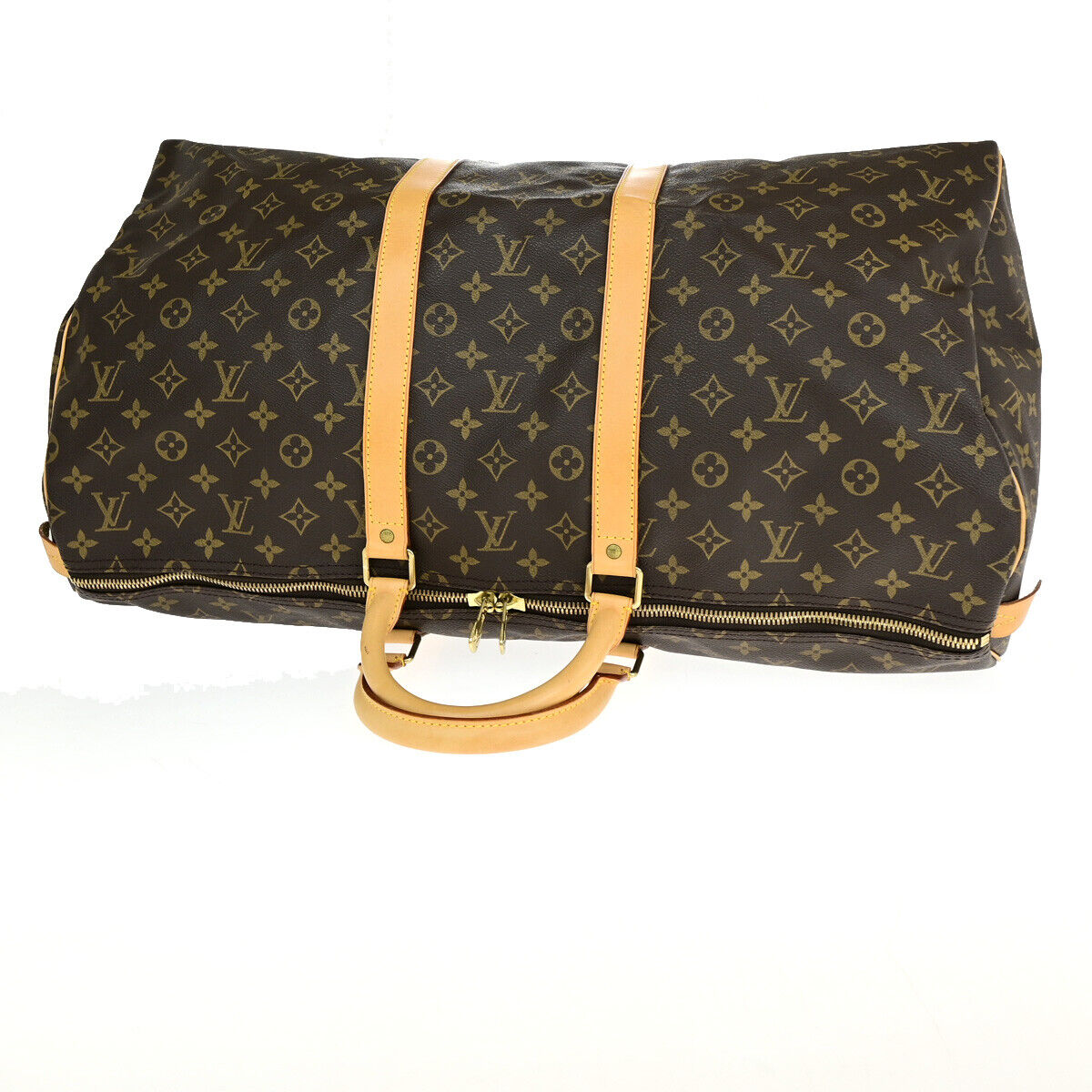 LOUIS VUITTON Keepall 55 Travel Hand Bag Monogram Leather Brown M41424 26YF058