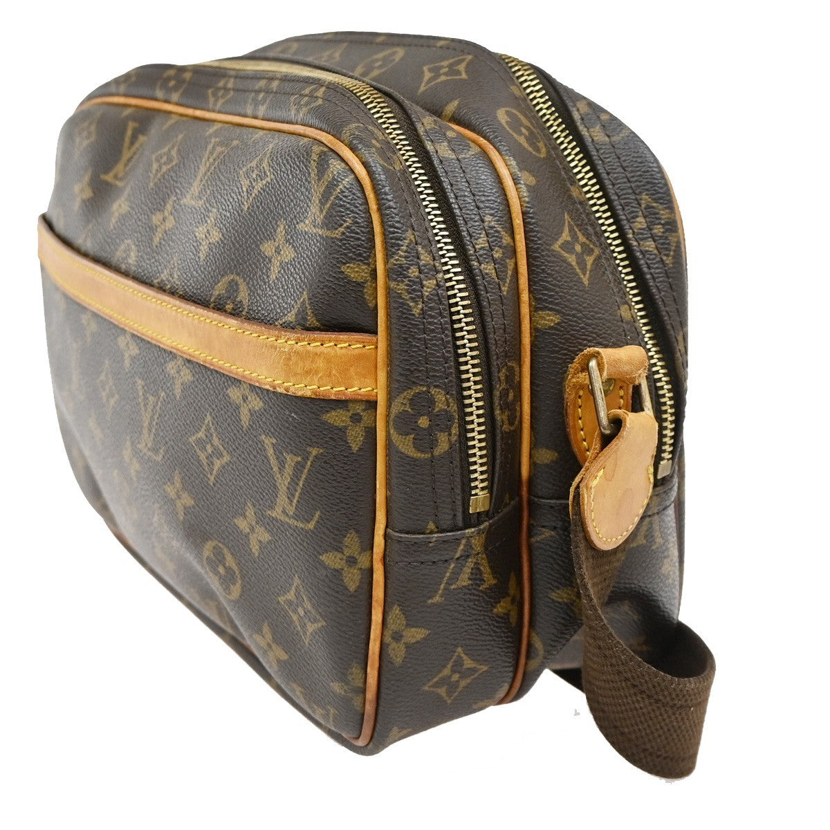 LOUIS VUITTON Reporter PM Crossbody Shoulder Bag Monogram Leather M45254 80TA139