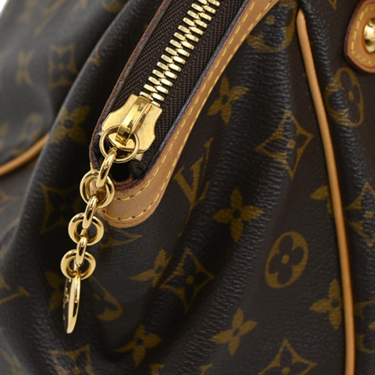 LOUIS VUITTON LV Tivoli GM Shoulder Bag Monogram Leather Brown M40144 667RL532
