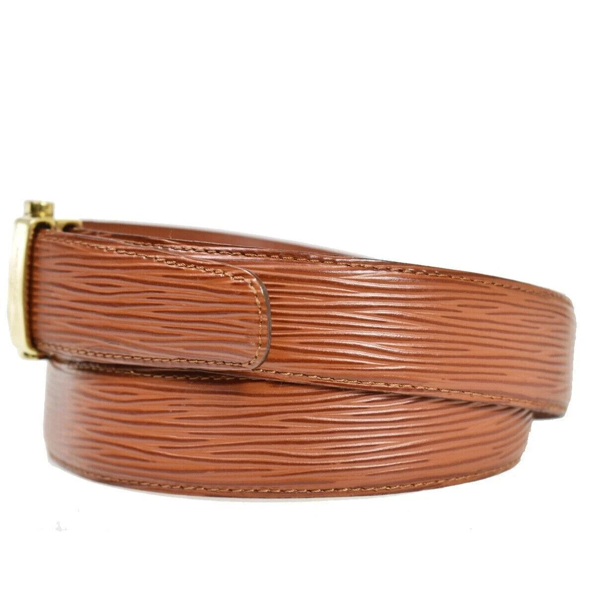 LOUIS VUITTON Ceinture Classic Belt Epi Leather 84/34 Brown Accessory 66YC265