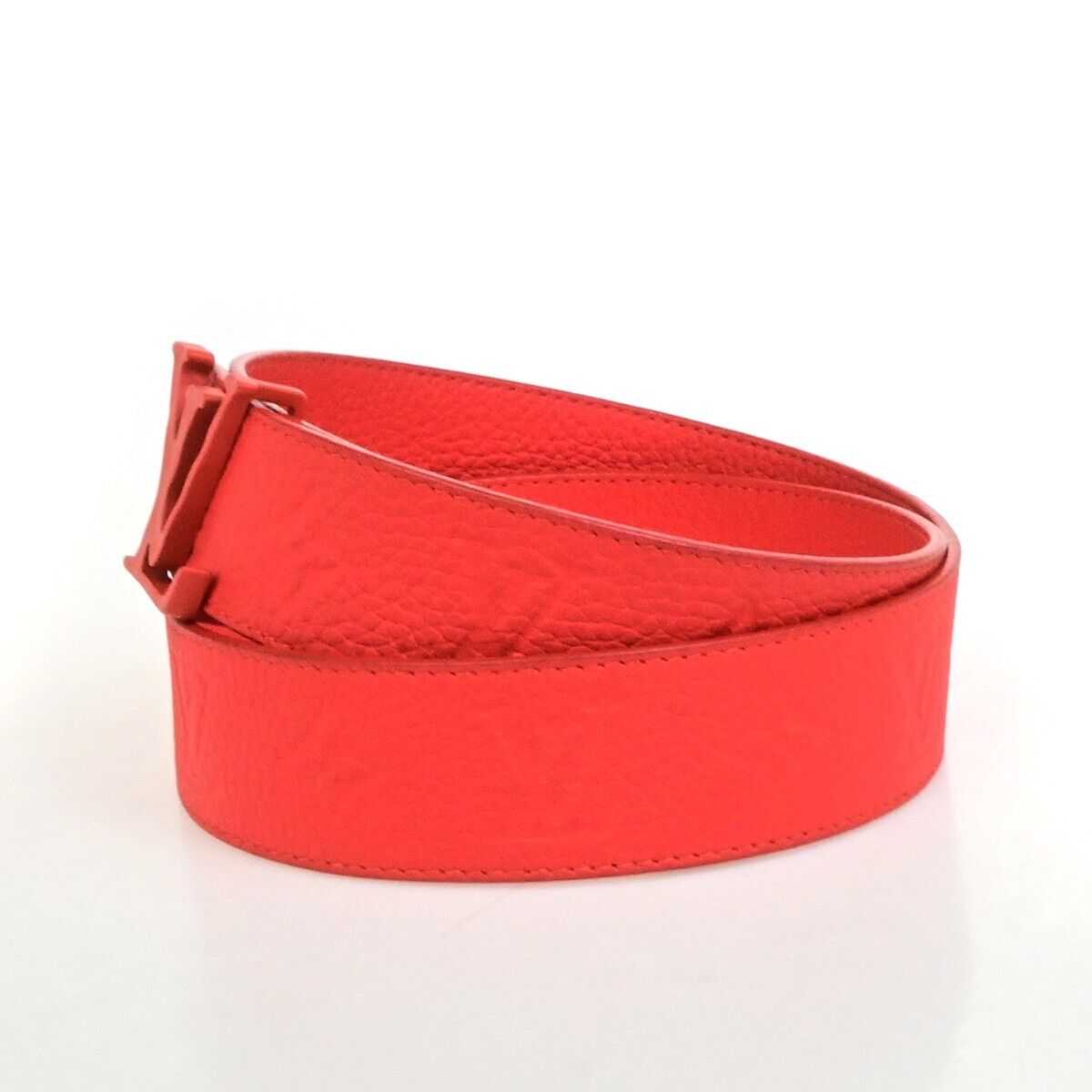 LOUIS VUITTON Ceinture LV Shape Belt  98/38 Taurillon Leather Red MP238 89RL093