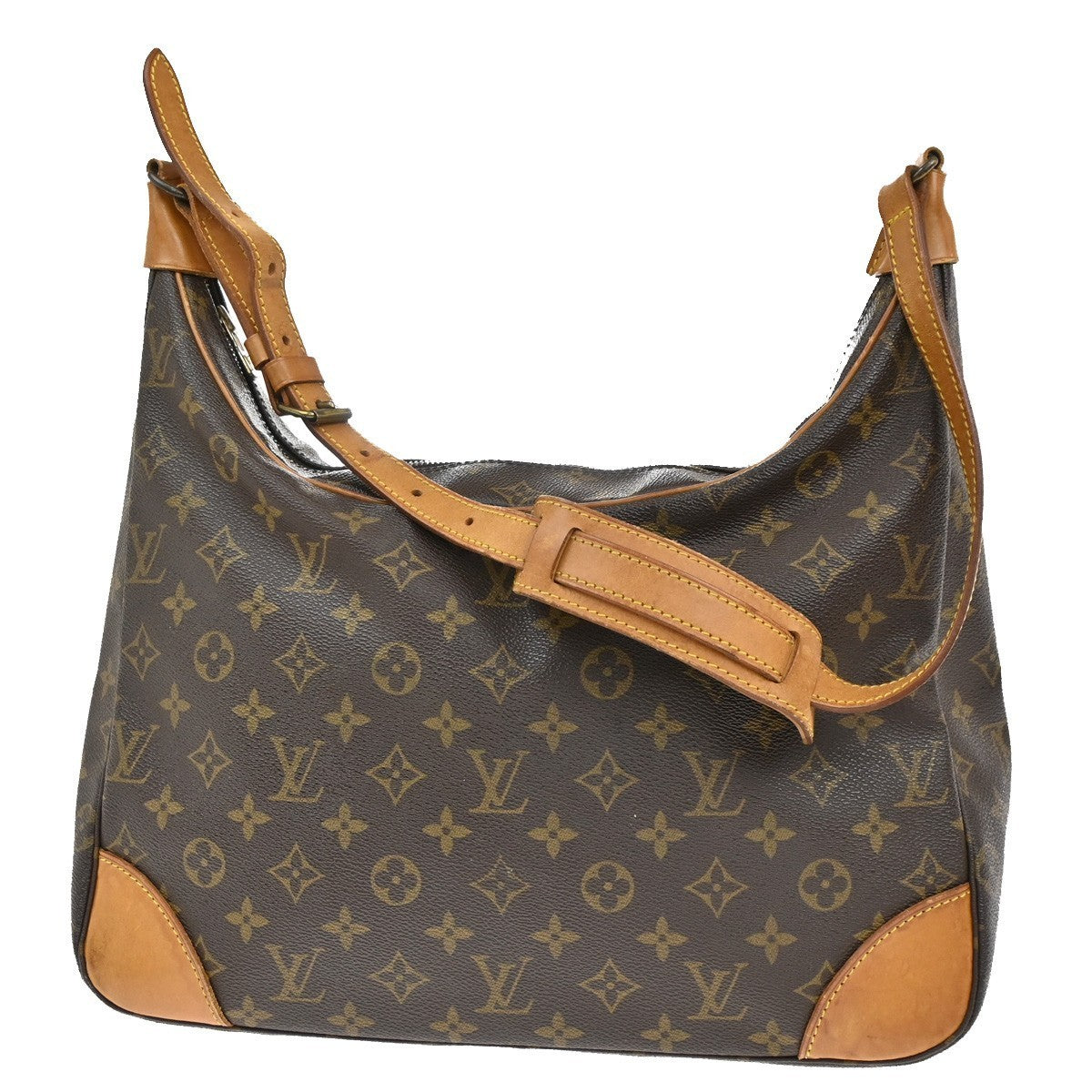 LOUIS VUITTON Boulogne 35 Shoulder Bag Monogram Leather Brown M51260 82KC457