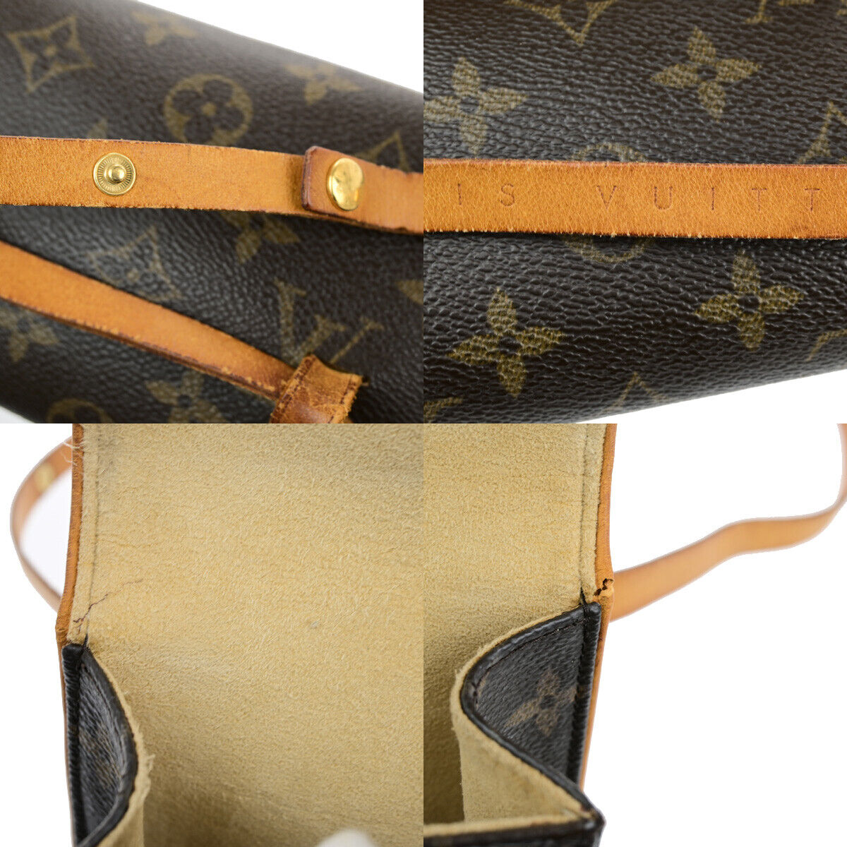 LOUIS VUITTON Pochette Florentine Bum Bag Monogram Leather Brown M51855 31SJ569