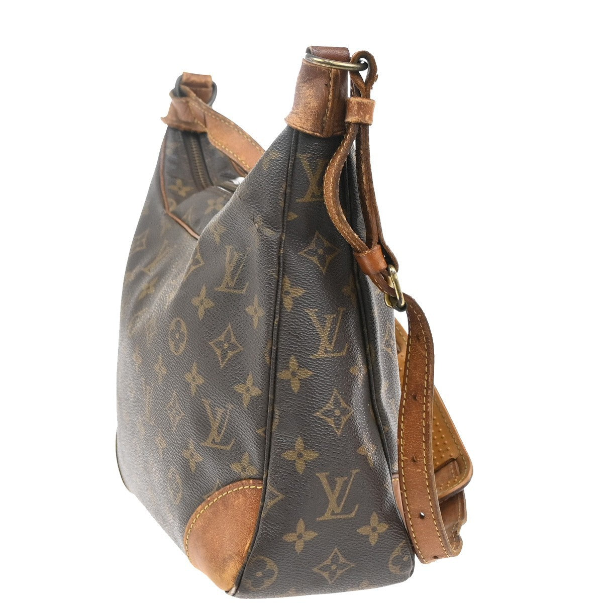 LOUIS VUITTON Boulogne 30 Shoulder Bag Monogram Leather Brown M51265 65KB669