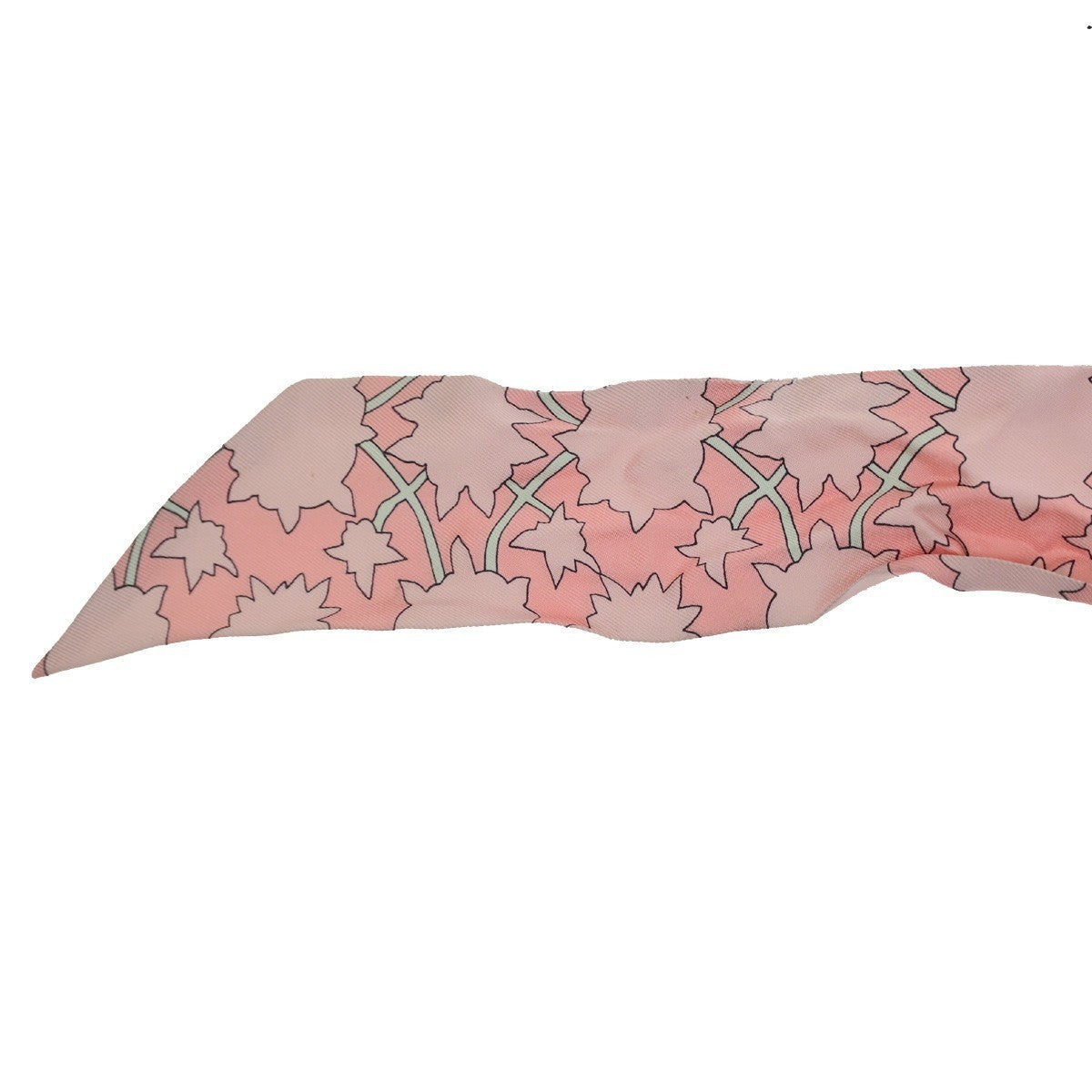 HERMES Twilly Scarf " Tapis Persans " 100% Silk Pink France 63RQ093