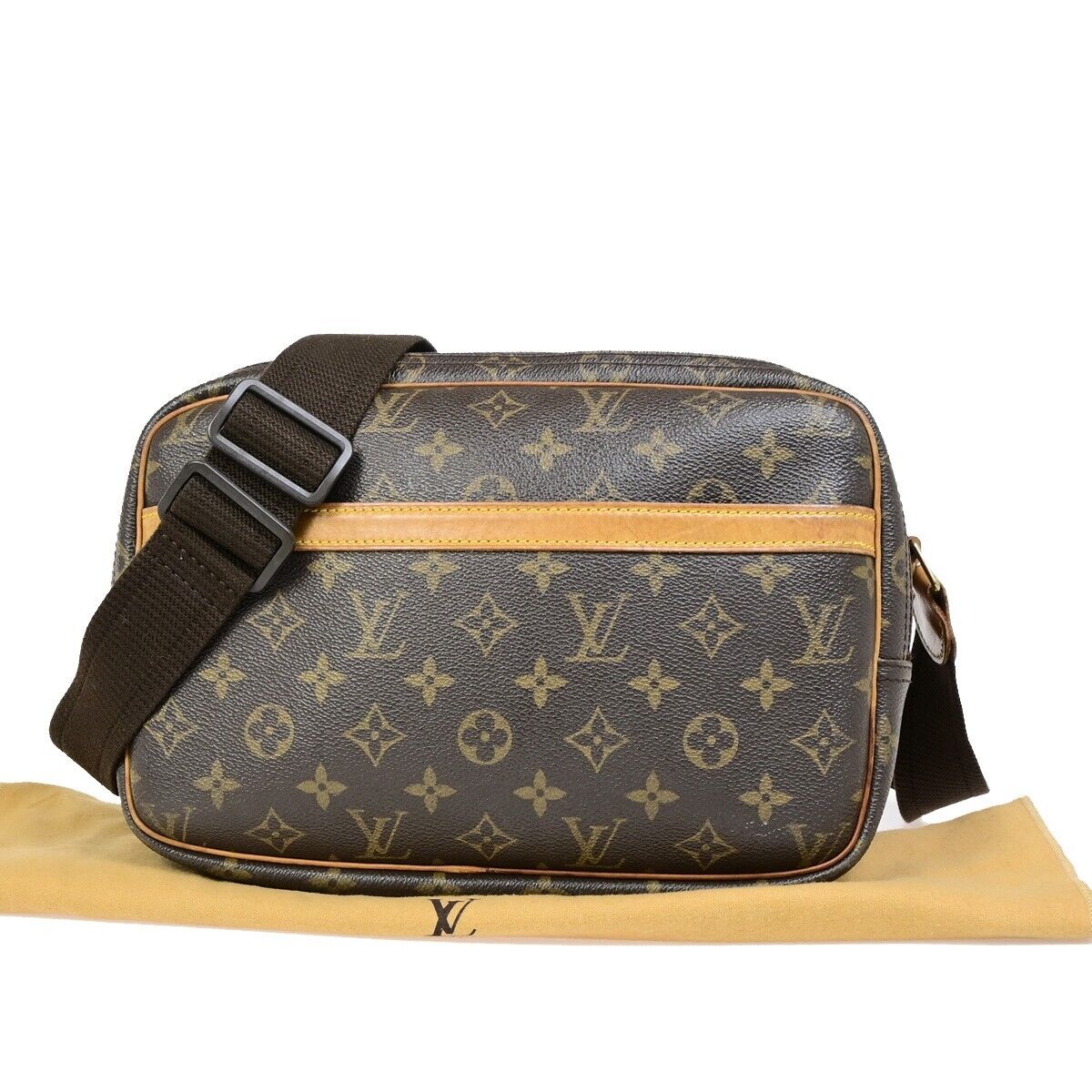 LOUIS VUITTON Reporter PM Crossbody Shoulder Bag Monogram Leather M45254 85EB582