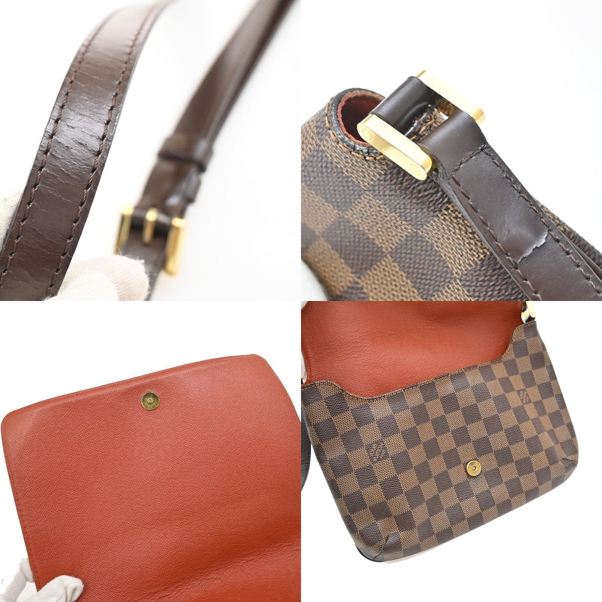 LOUIS VUITTON Musette Tango Long Shoulder Bag Damier Ebene Brown N51301 77FC159