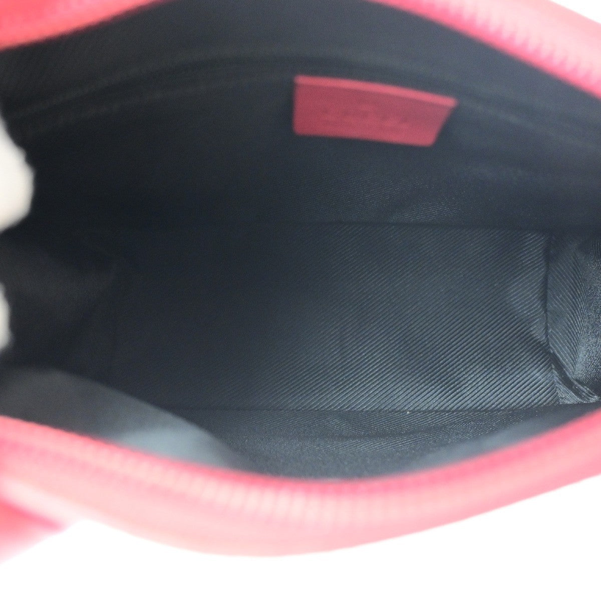 GUCCI Logo GG Pattern​ Hand Bag Canvas Leather Red Black GHW Italy 70KD119