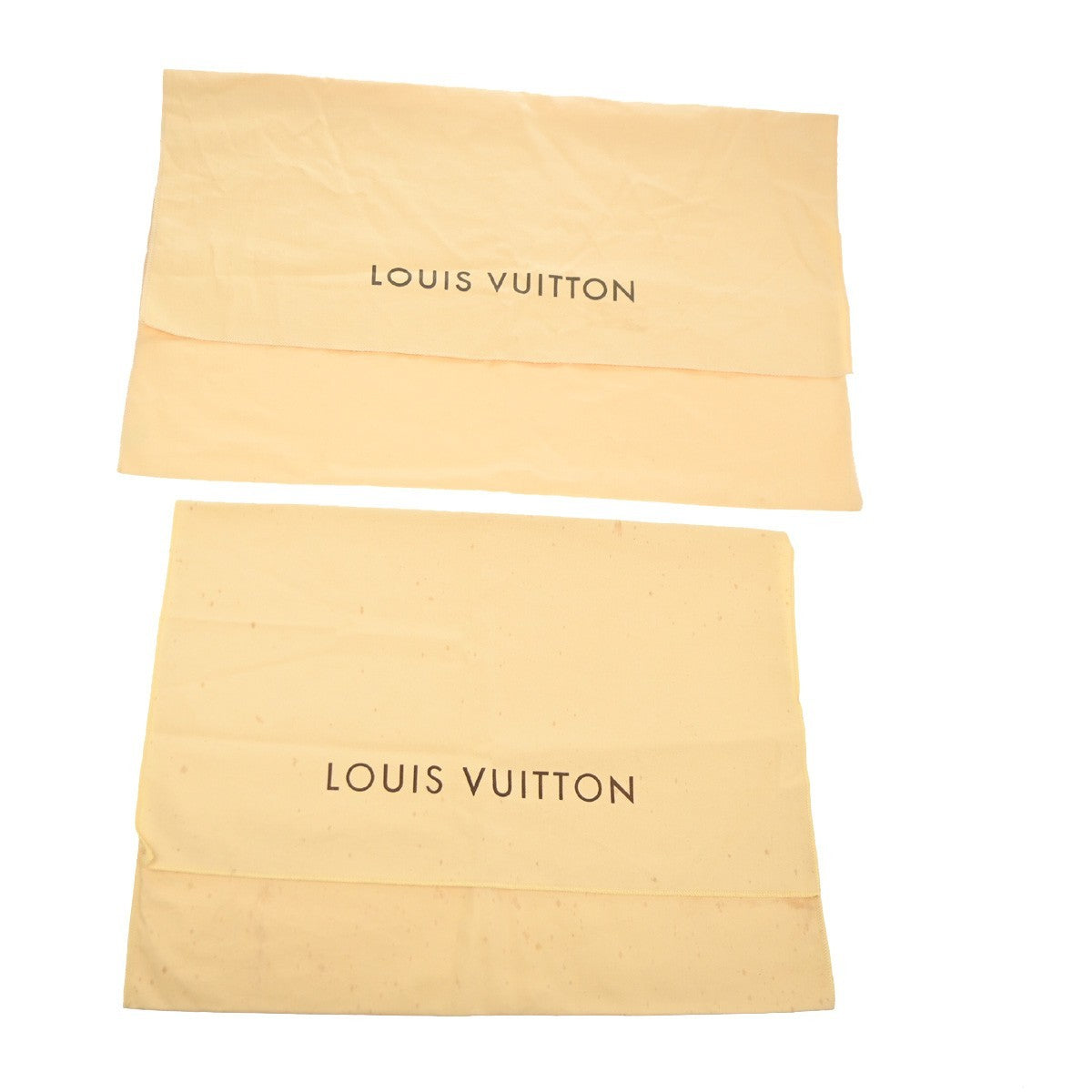 LOUIS VUITTON Logo 10 Set Dust Bag Drawstring Canvas Cotton Beige Brown 05KC994