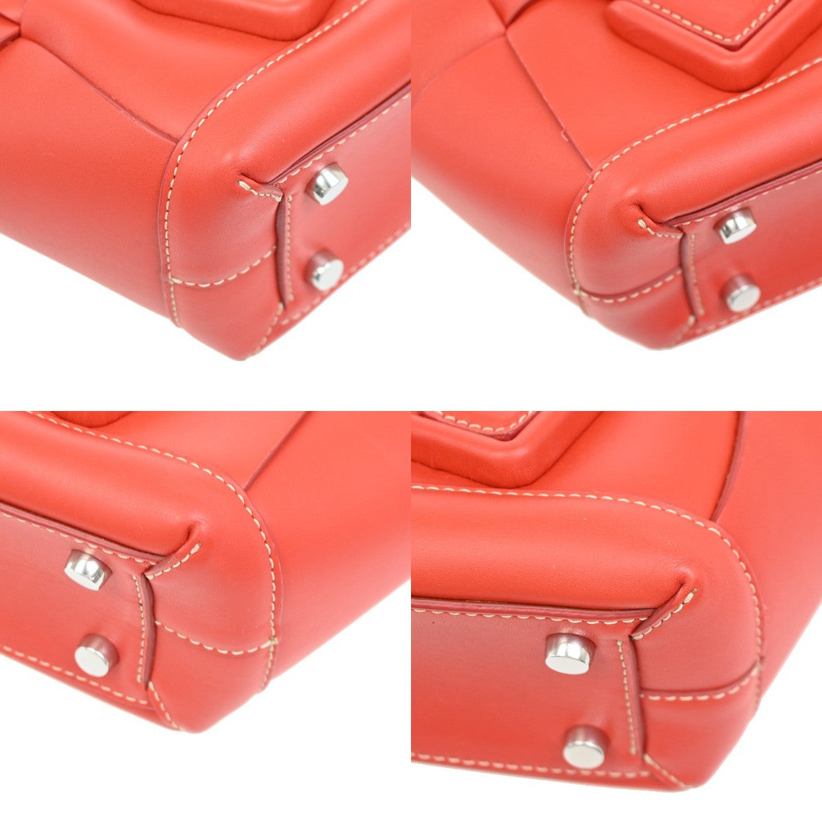 BOTTEGA VENETA Arco 2Way Shoulder Bag Hand Bag Suede Leather Red Italy 689RL773