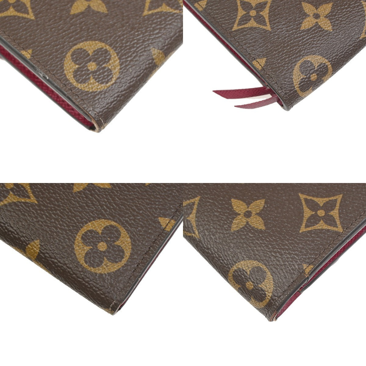 LOUIS VUITTON Emilie Long Wallet Monogram Leather Brown GHW Spain M60697 01KC903