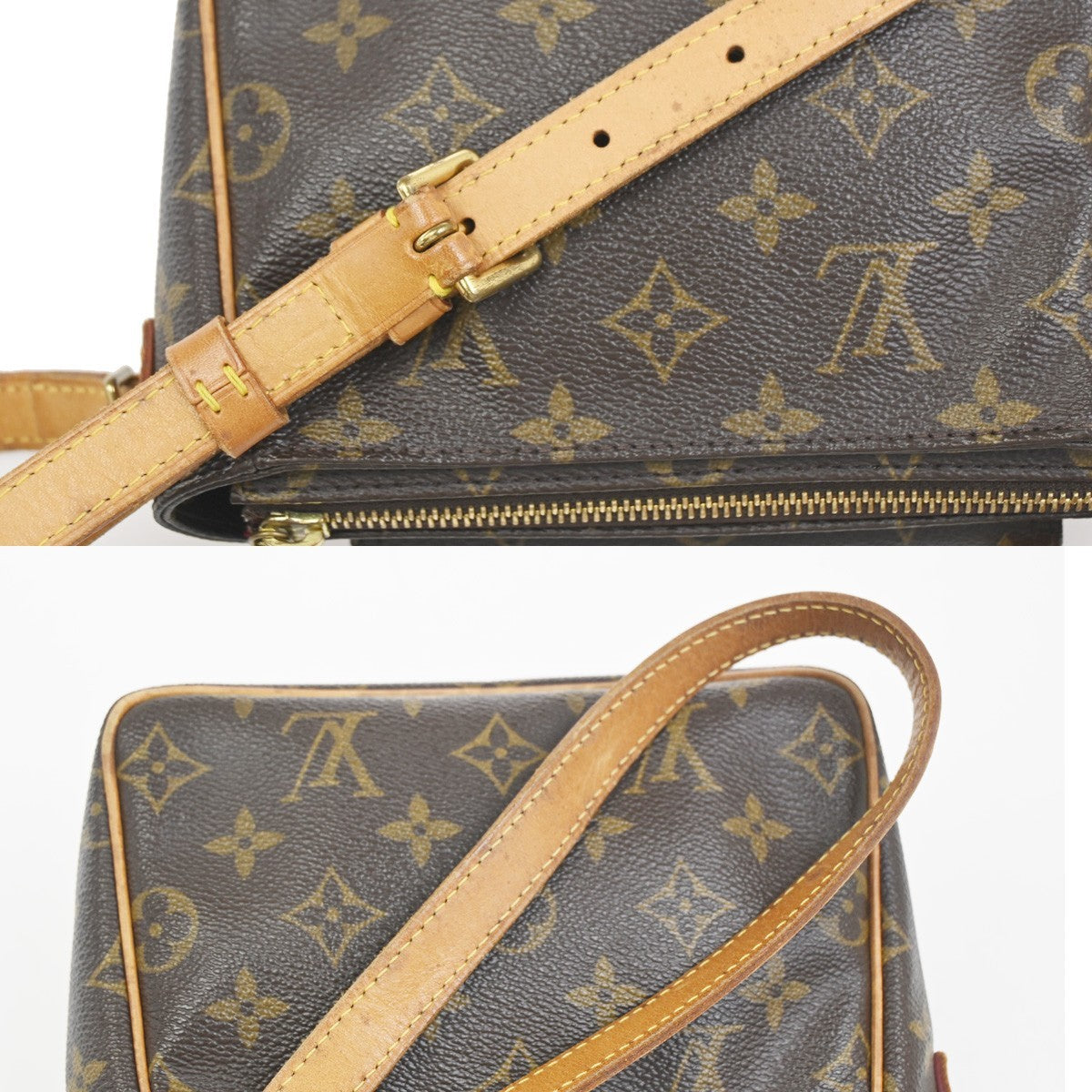 LOUIS VUITTON Viva Cite PM Shoulder Bag Monogram Leather Brown M51165 56ZA329