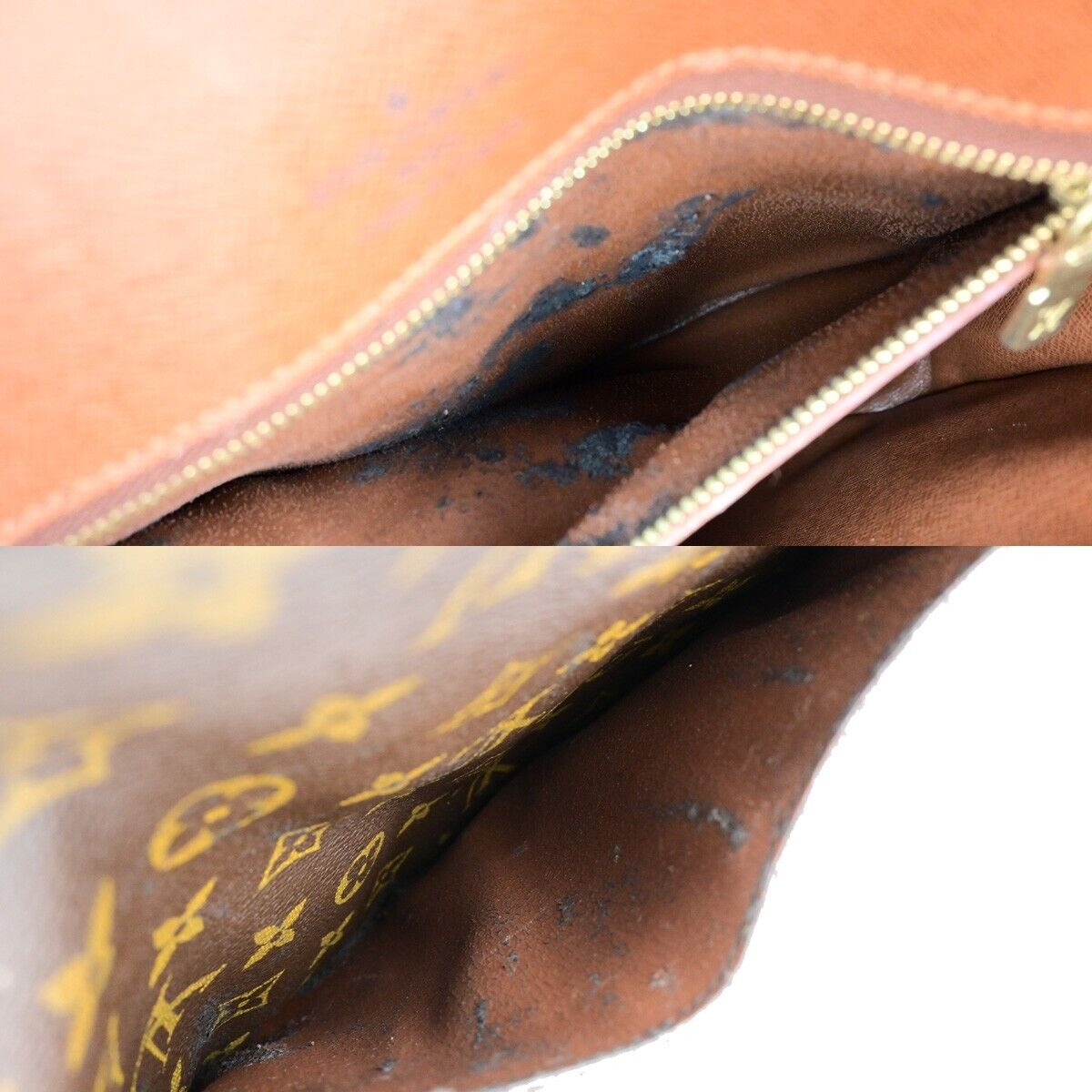 LOUIS VUITTON Saint Cloud GM Shoulder Bag Monogram Leather Brown M51242 30EC732