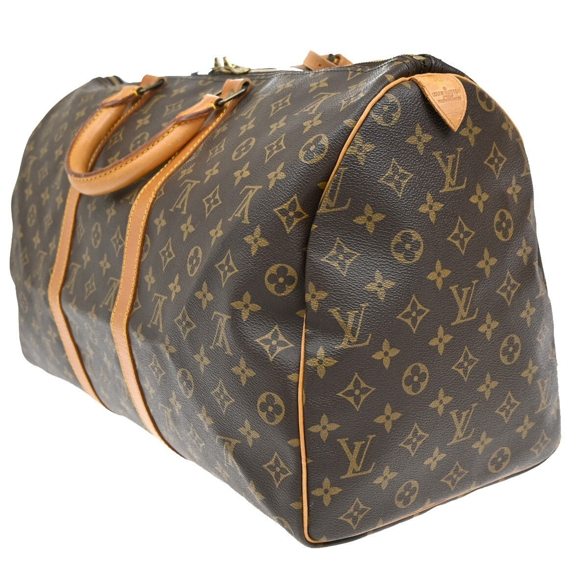 LOUIS VUITTON Keepall 50 Travel Hand Bag Monogram Leather Brown M41426 14EE273