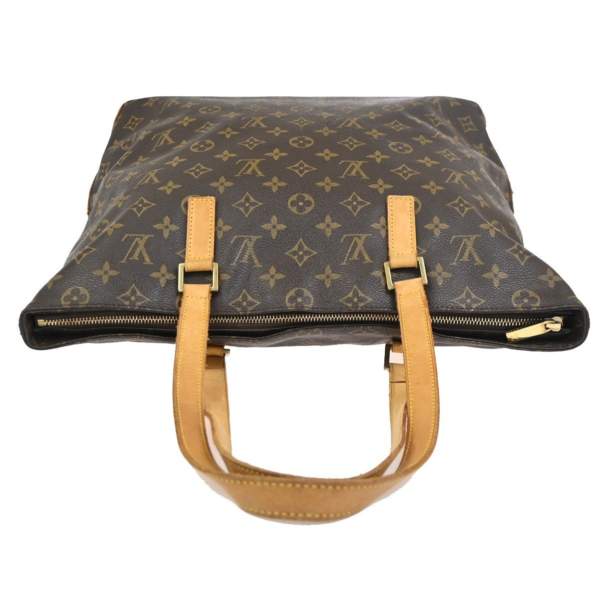 LOUIS VUITTON Cabas Mezzo Shoulder Bag Monogram Leather Brown GHW M51151 77ZA363