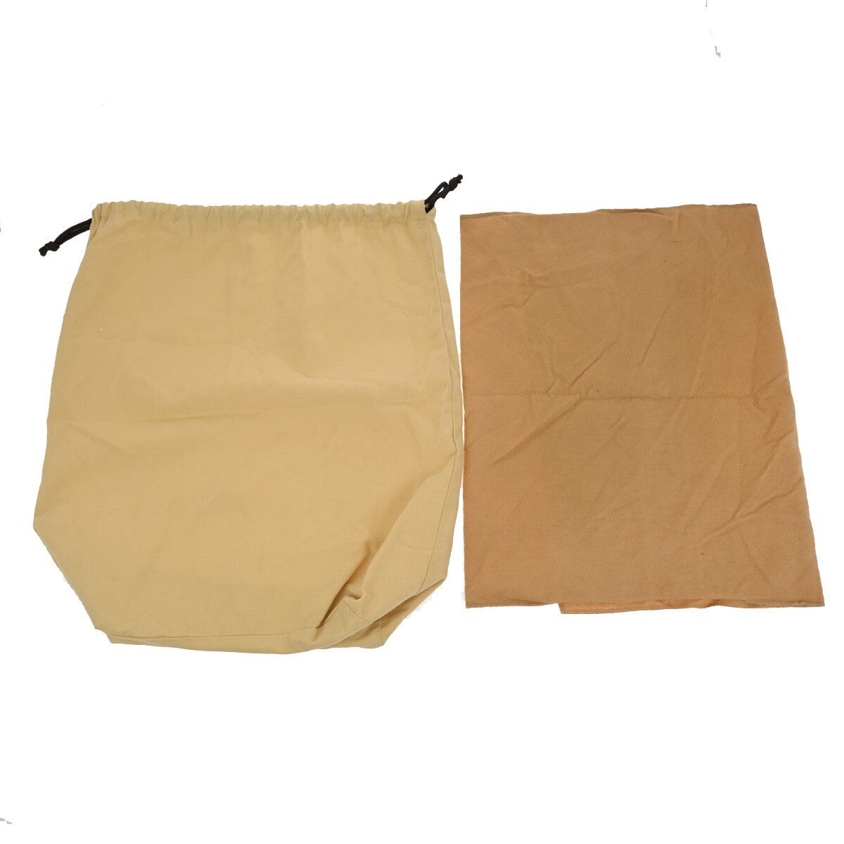 LOUIS VUITTON Logo 10 Set Dust Bag Drawstring Canvas Cotton Beige Brown 09FB551