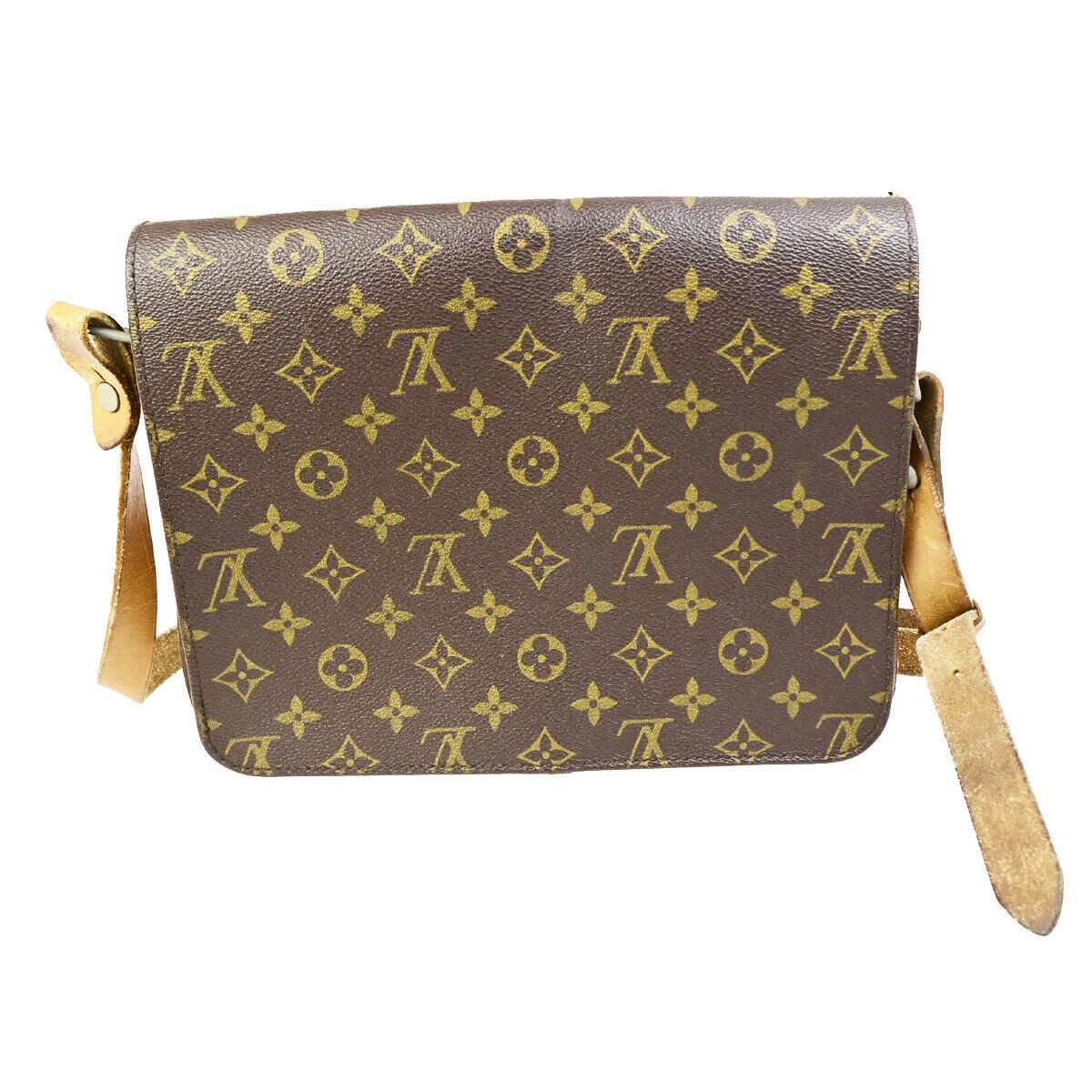 LOUIS VUITTON Cartouchiere GM Shoulder Bag Monogram Leather Brown M51252 63SJ500