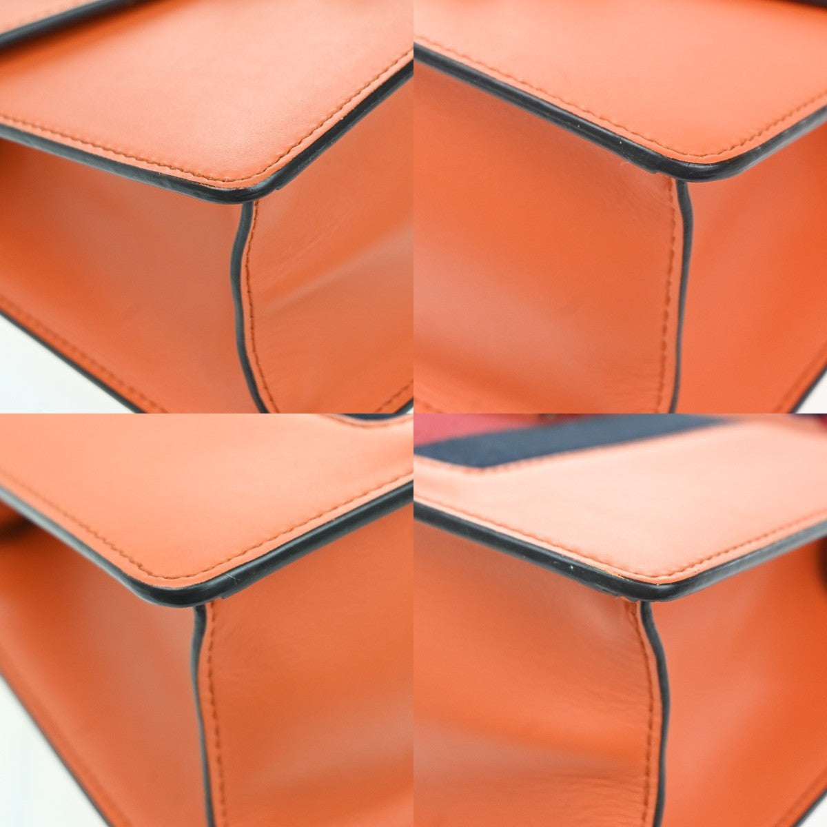GUCCI Sylvie Sherry Line 2way Shoulder Hand Bag Leather Orange GHW Italy 98MA189