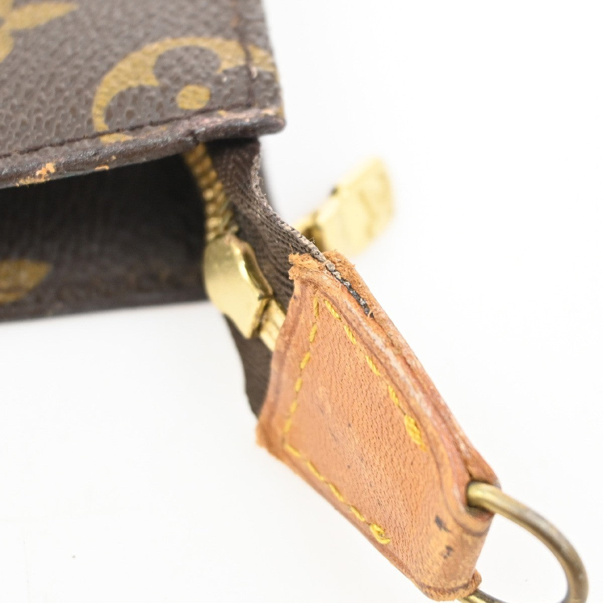 LOUIS VUITTON Logo BUCKET PM Pouch Clutch Bag Monogram Leather BN France 66KC744