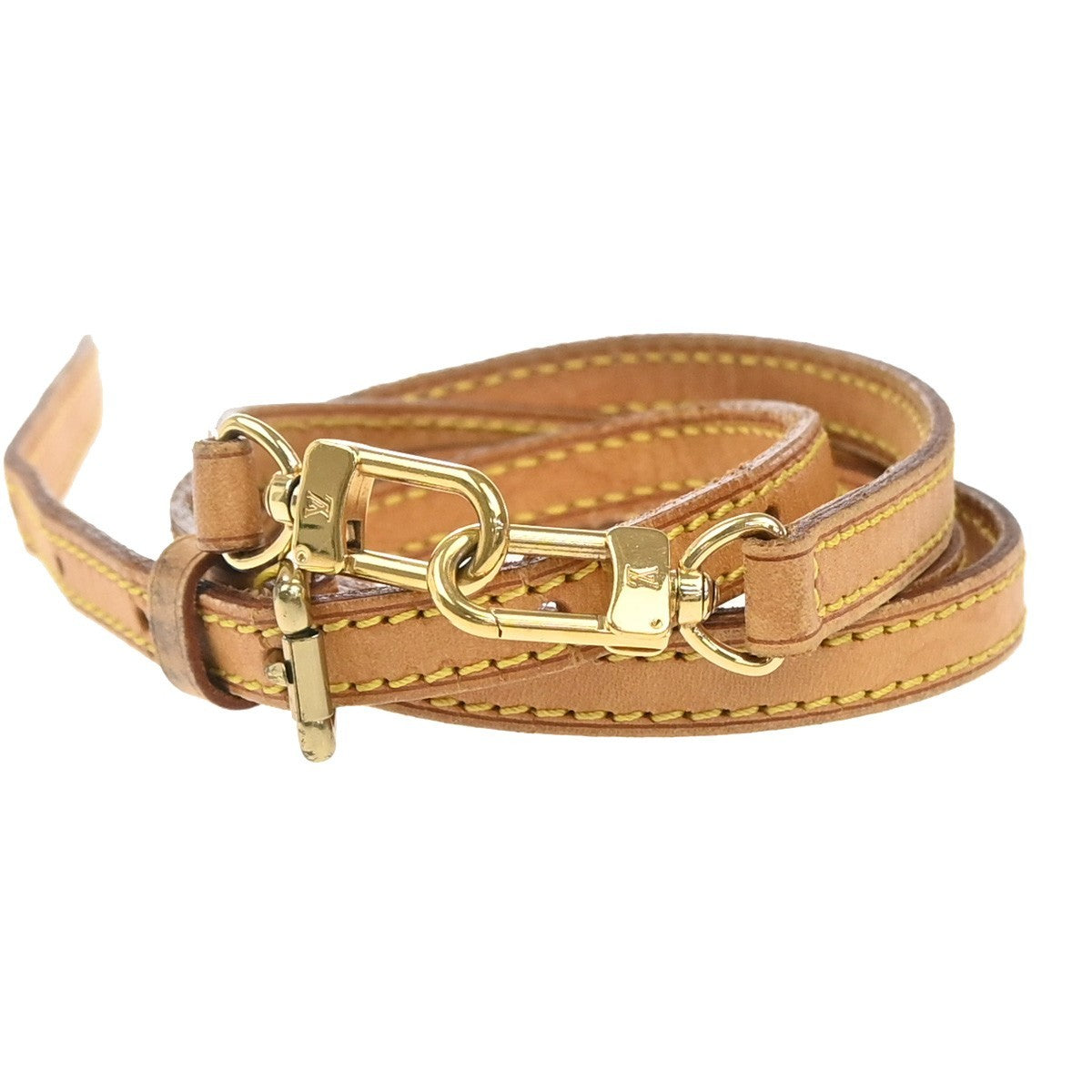 LOUIS VUITTON Shoulder Strap Leather Brown GHW Bag Accessory 02EG296