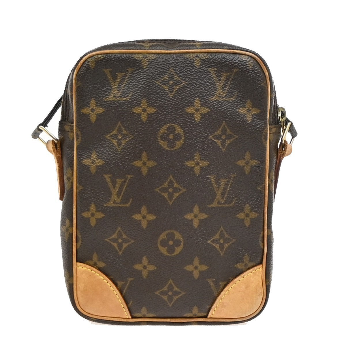 LOUIS VUITTON Danube Shoulder Bag Monogram Leather Brown France M45266 31PA032