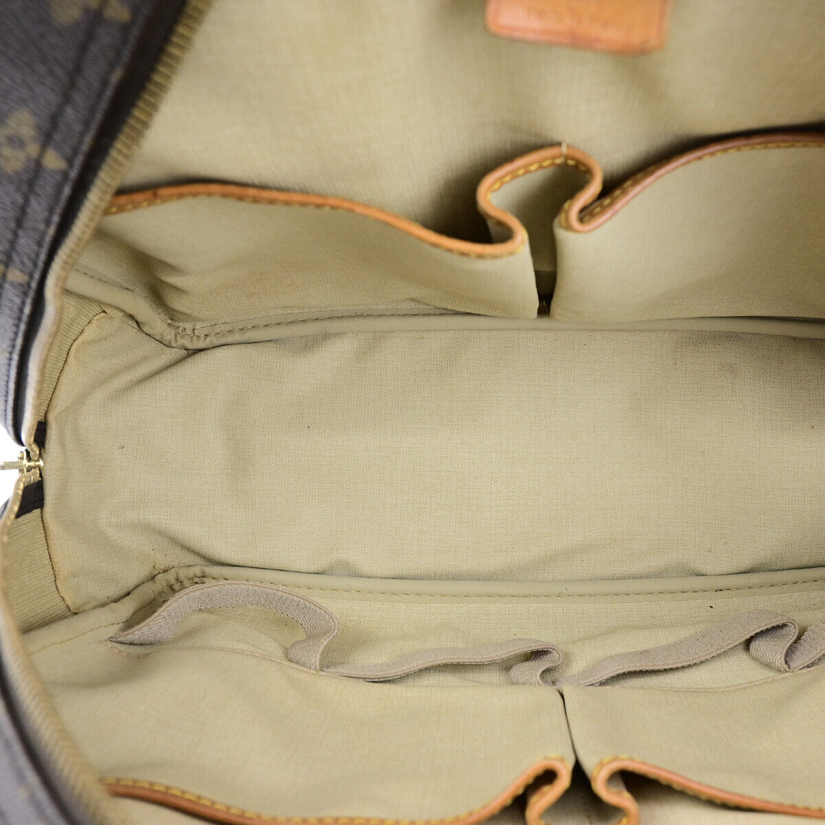 LOUIS VUITTON LV Logo Deauville Hand Bag Monogram Leather Brown M47270 64YG526