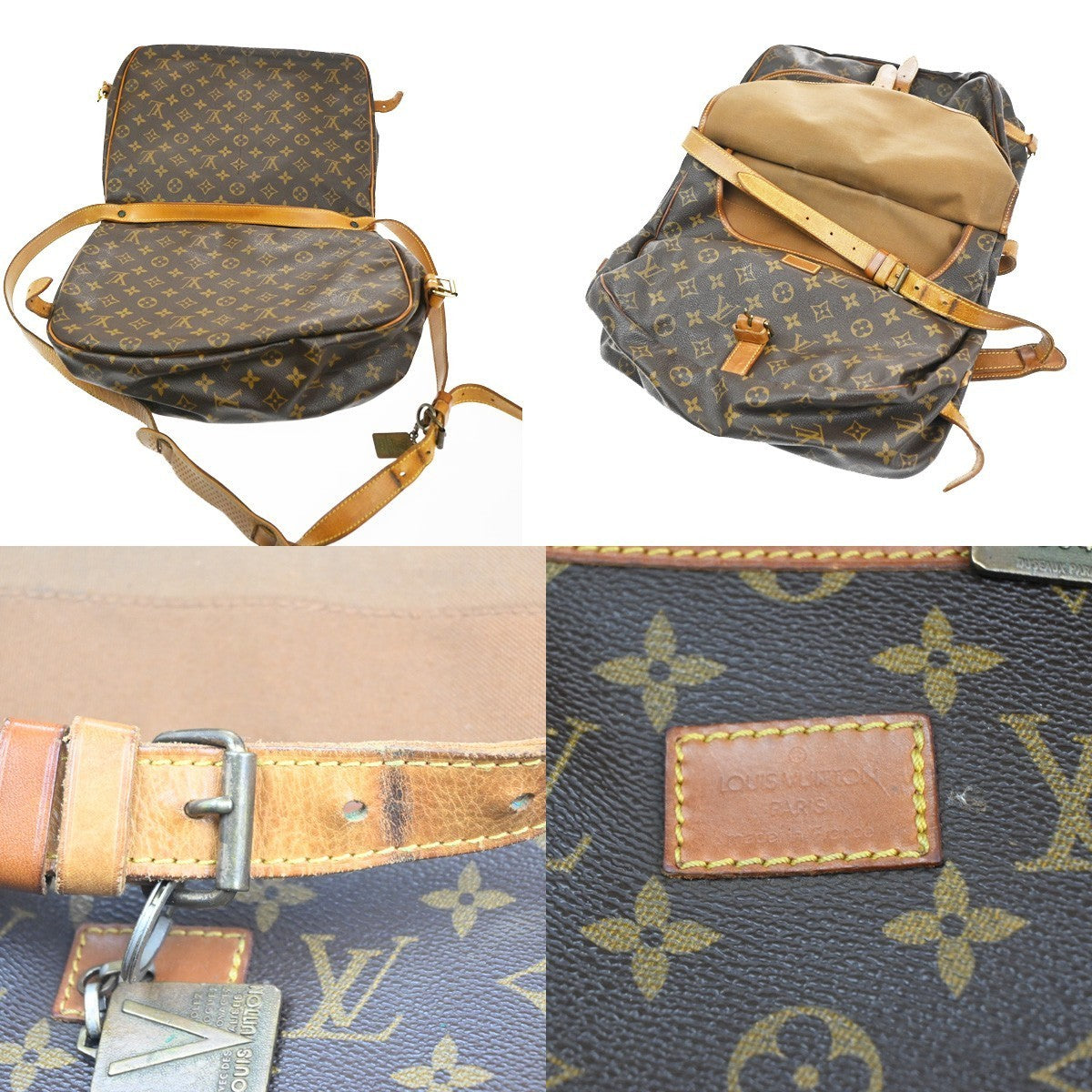 LOUIS VUITTON Saumur 35 Shoulder Bag Monogram Leather BN France M42254 82CA635