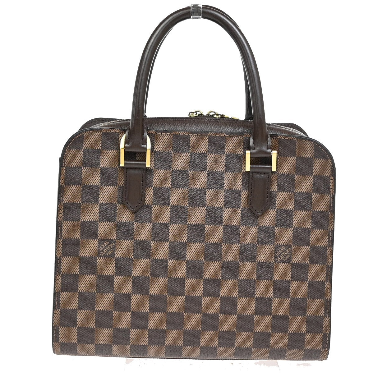LOUIS VUITTON Triana Hand Bag Damier Ebene Leather Brown France N51155 95YH277