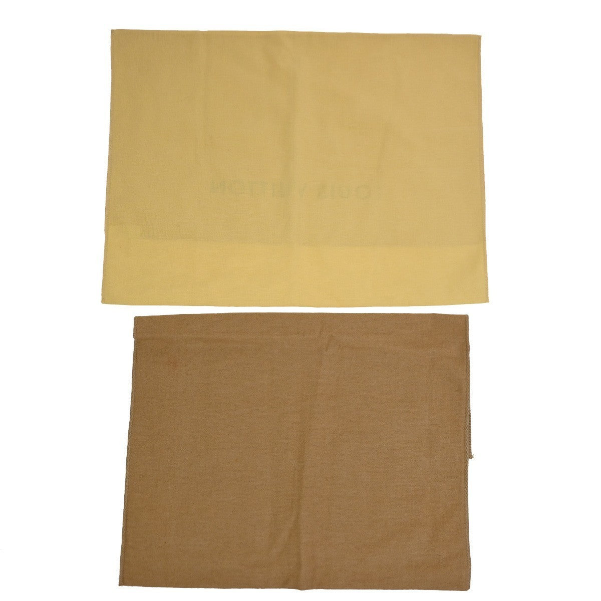 LOUIS VUITTON Logo 10 Set Dust Bags Drawstring Canvas Cotton Beige Brown 09KB827