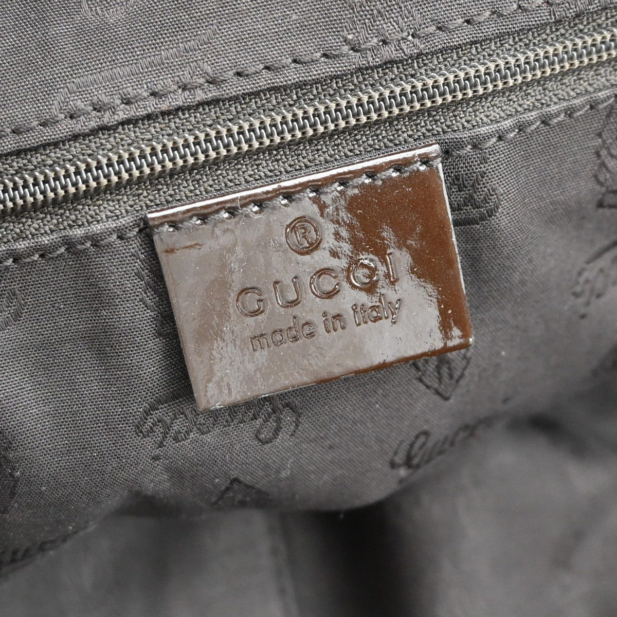 GUCCI GG Jolie Sherry Shoulder Hand Tote Bag Patent Leather Canvas GHW 70CA983