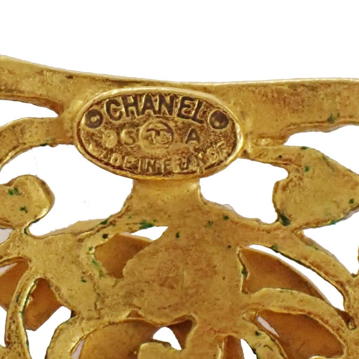 CHANEL CC Logo Button Earrings 95A Clip-On GHW France Accessory 73RJ577