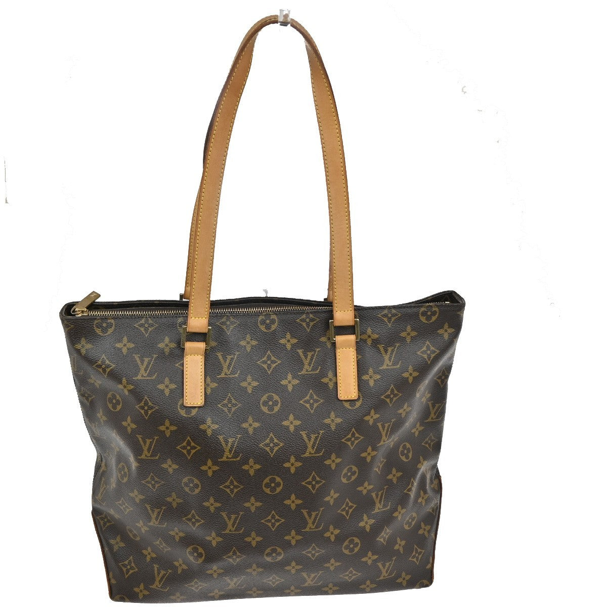LOUIS VUITTON Cabas Mezzo Shoulder Bag Monogram Leather Brown M51151 97TA323