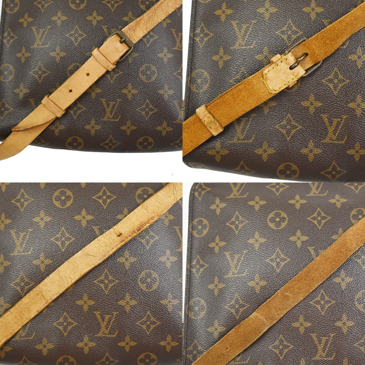LOUIS VUITTON Cartouchiere GM Shoulder Bag Monogram Leather Brown M51252 64KC976