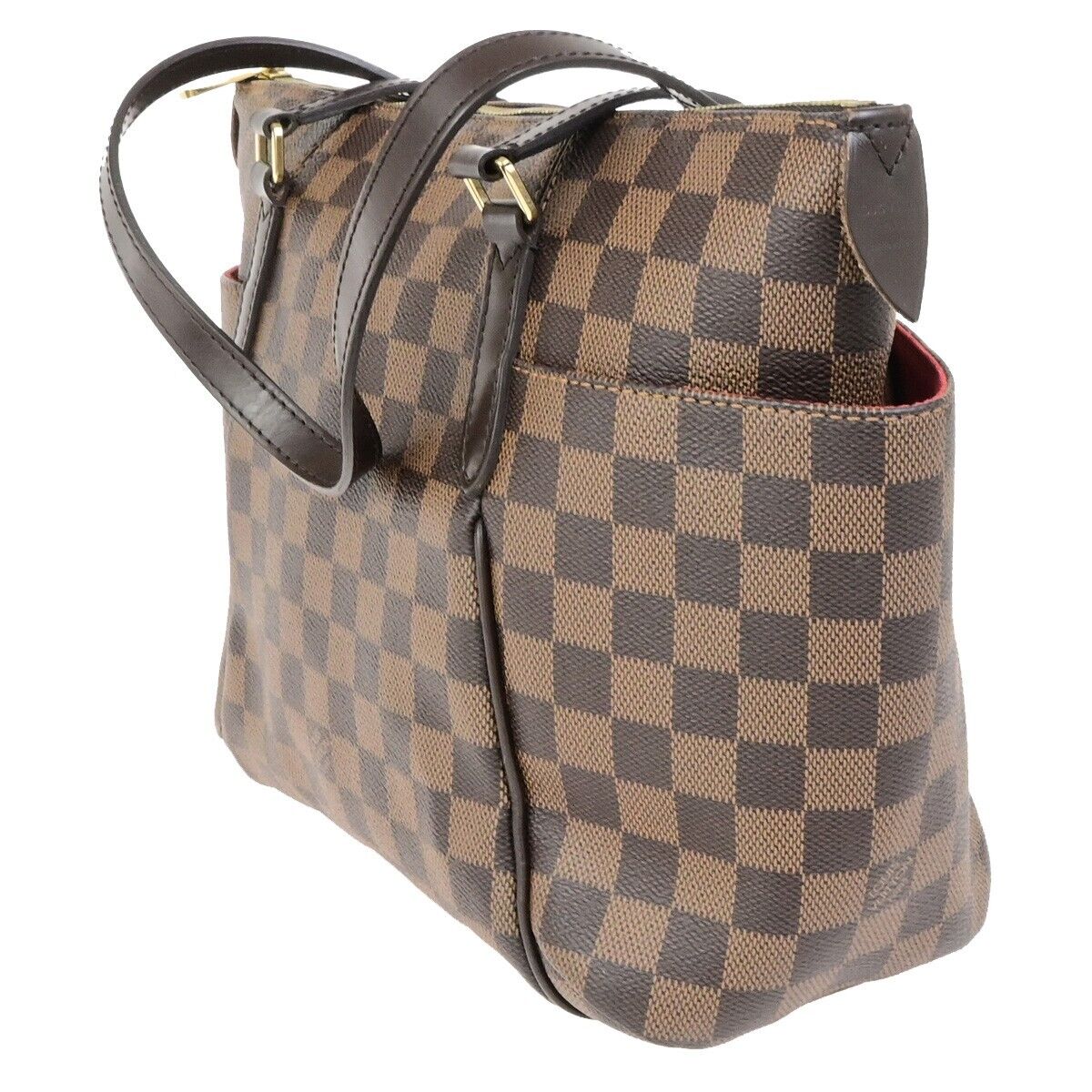 LOUIS VUITTON Logo Totally PM Shoulder Bag Damier Leather Brown N41282 22FB320
