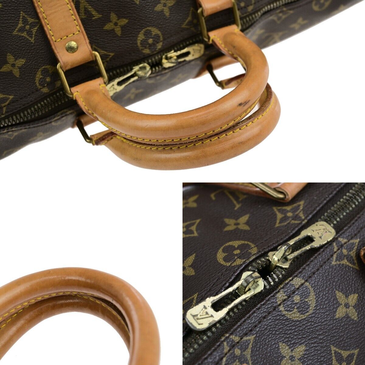 LOUIS VUITTON Keepall 45 Travel Hand Bag Monogram Leather Brown M41428 77ED140