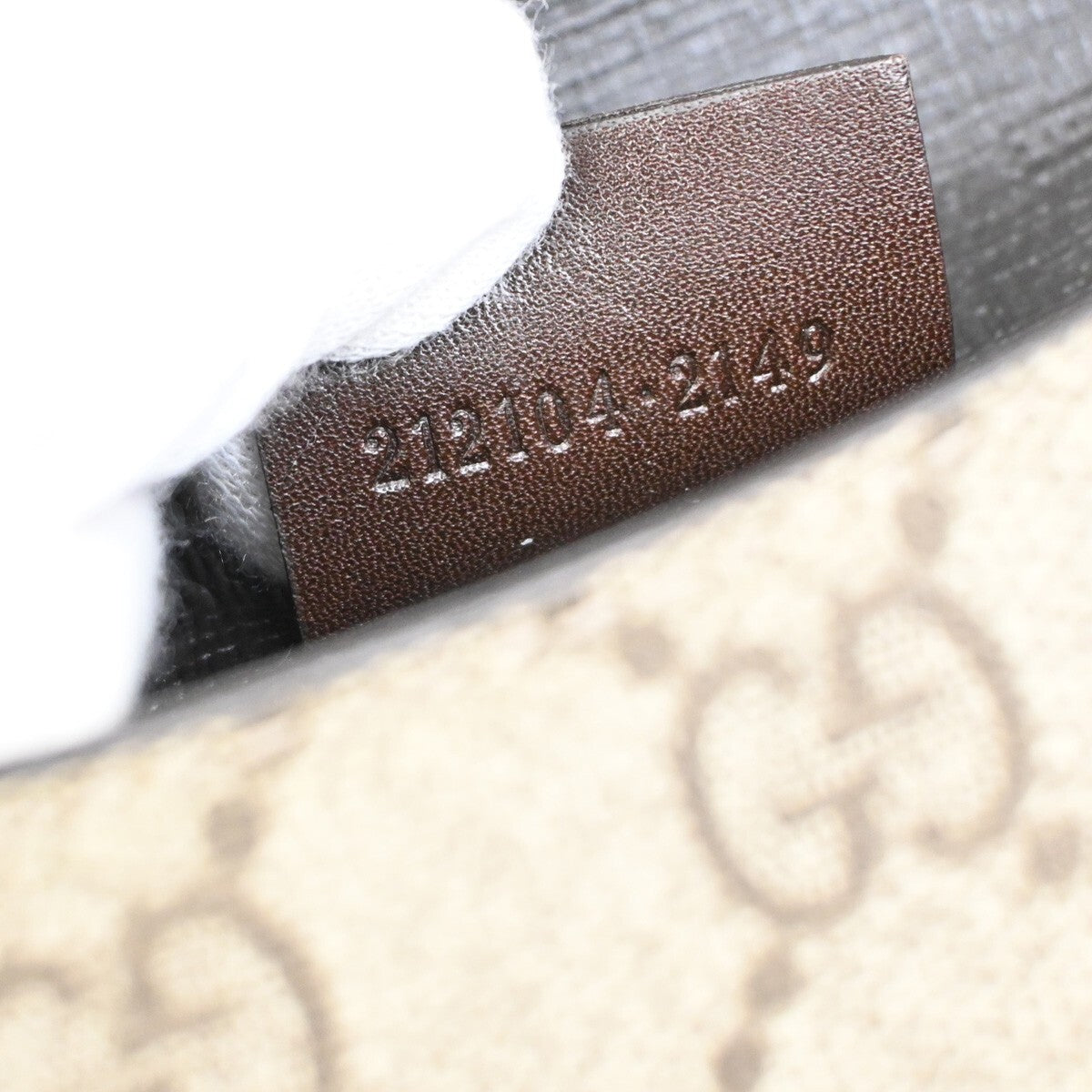 GUCCI Logo GG Pattern Bifold Long Wallet Supreme Leather Brown 84RF274