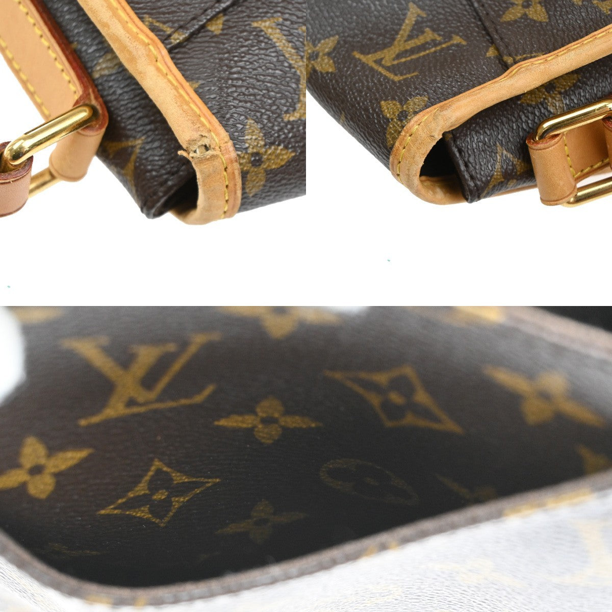 LOUIS VUITTON Menilmontant PM Shoulder Bag Monogram Leather BN M40474 13CA936