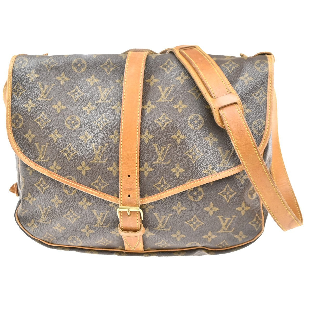 LOUIS VUITTON Saumur 35 Shoulder Bag Monogram Leather BN France M42254 82MA432